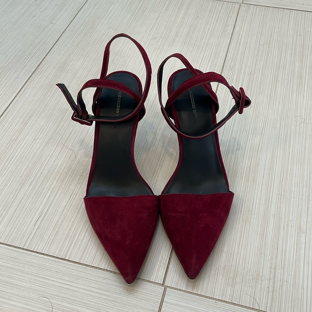 Alexander wang sling back red heels